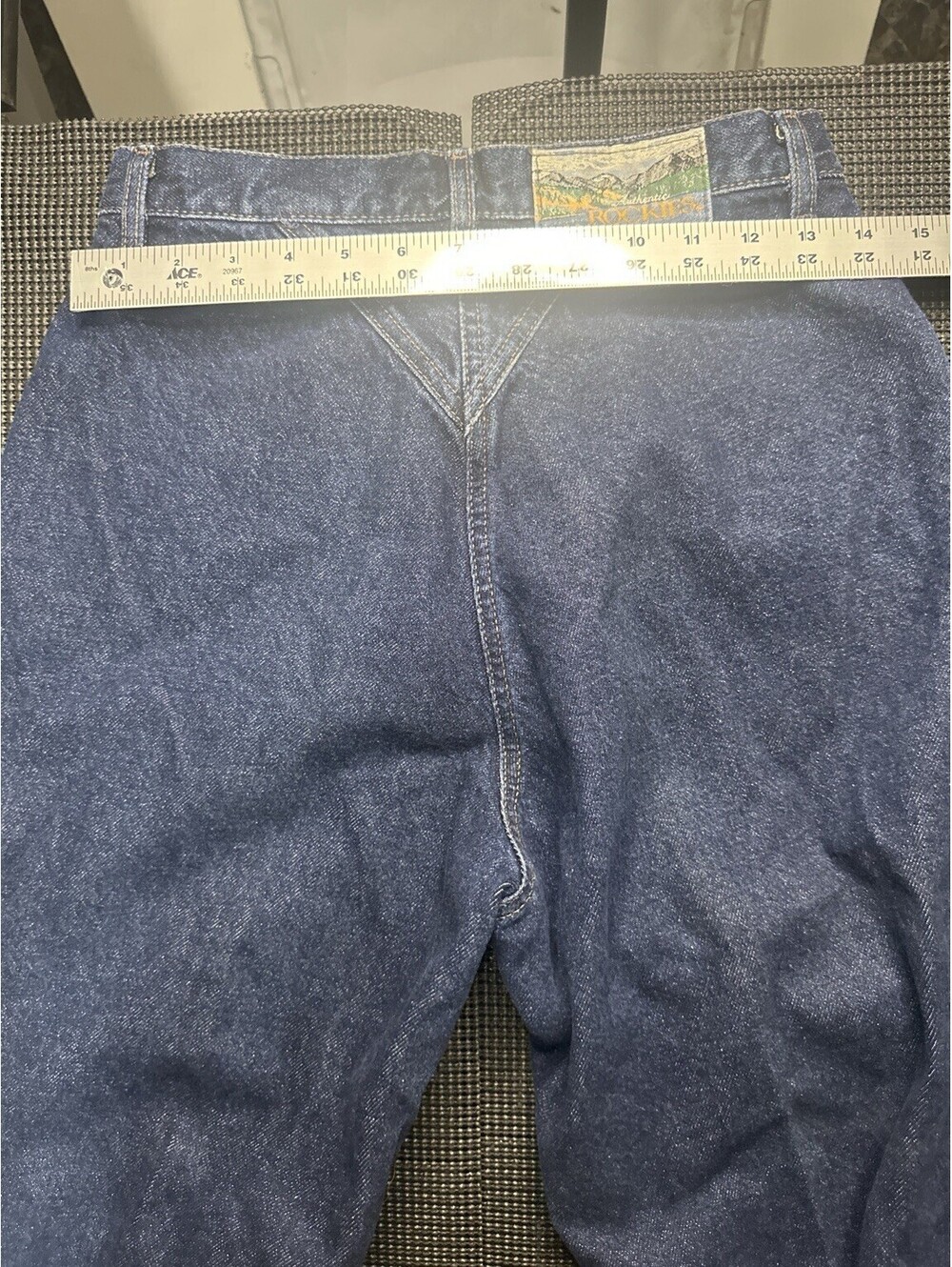 VTG Rockies Jeans USA Dark Wash Western High Rise No Back Pocket Denim - Picture 11 of 14